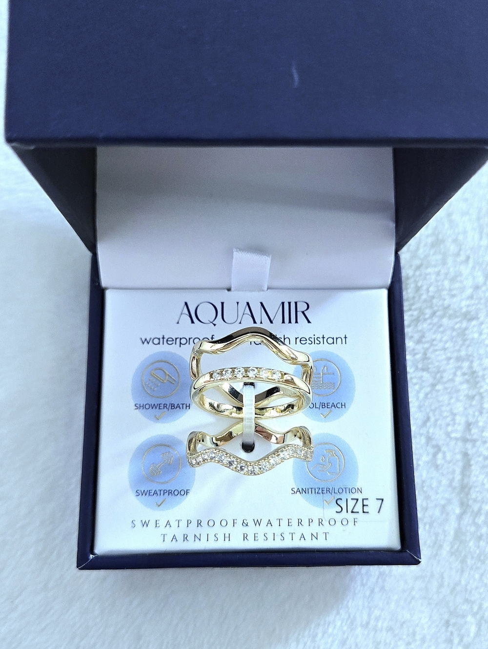 Aquamir Waterproof Triple3️⃣ Ring💍 Set - NIB - Picture 8 of 16
